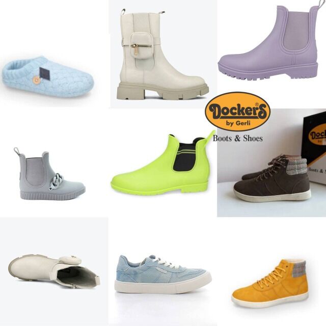 8,50 € Dockers Kinderschuhe Mix Kategorie A, neu in Originalkartons, Sneaker und Stiefel für alle Jahreszeiten, ab 50 Stück, Lagerware Deuts