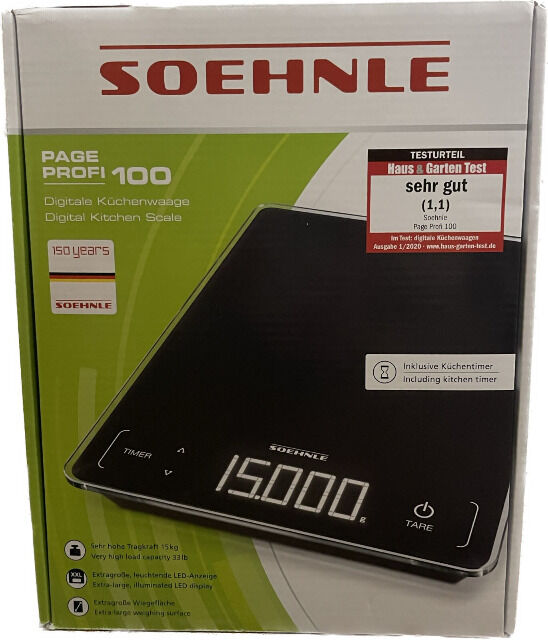 Großposten Soehnle Page Profi 100 Küchenwaage Schwarz – 340 Stück – Neuware OVP – Export möglich