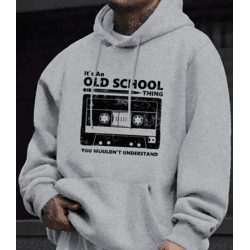 Herren Vintage 80er Kassettendeck Hoodie - Retro-Style für den Hip-Hop-Fan!