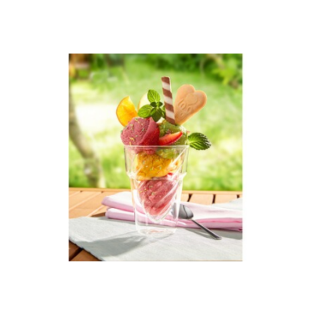 Isolier-Glas-Eisbecher doppelwandiger Dessertglas Gastro Doppelwand Eisdessert Thermoglas Sommer Kühlglas Eis Restposten