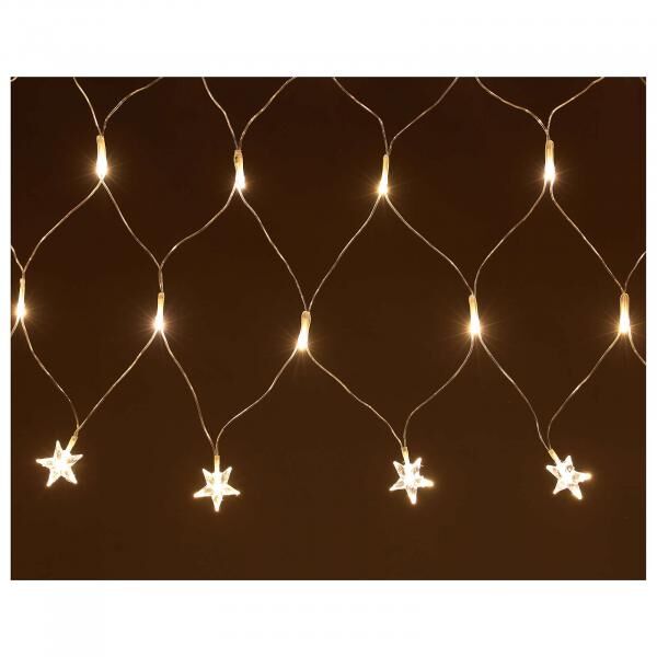 LED Lichternetz mit Sternen – 200 warmweiße LEDs – erweiterbar – Innen & Außen