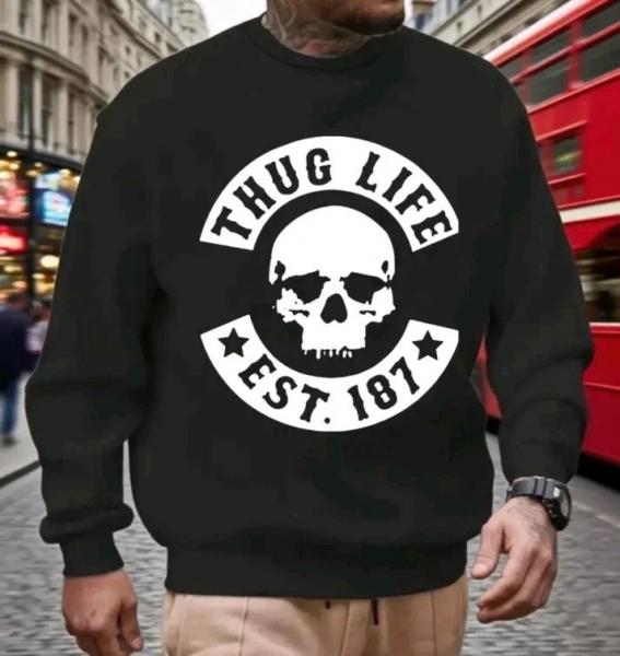 Sweatshirt Pullover Rundhals Thug Life Gr.XL HipHop Neu