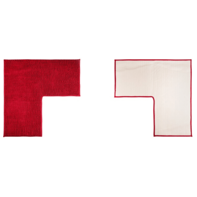 Super-Soft Badematte Duschmatte 80 x 80 cm Badteppich Rutschfeste Bad Zubehör Badezimmer Badvorleger Duschvorleger Flauschig Badteppich ecki