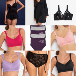 ab 1,50 € / Stk. Damenunterwäsche Mix Neuware aus deutschen Katalogen, BHs, Slips, Pyjamas und Badebekleidung, XS–XXXL