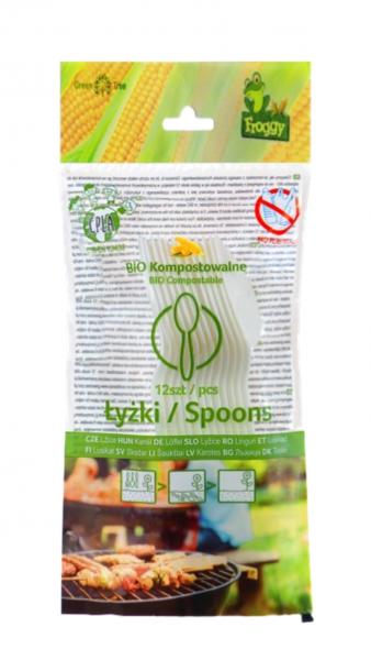 FROGGY Bio kompostierbare Löffel 12 Stück.