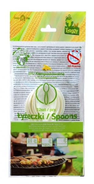 FROGGY Bio kompostierbare Löffel 12 Stück.