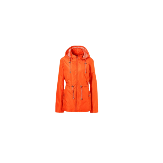 Damen Übergangsjacke Grau, Orange, Pfirsich Jacke mit Kapuze Freizeitjacke Outdoor Regenjacke Windjacke Frühjahrsjacke Restposten