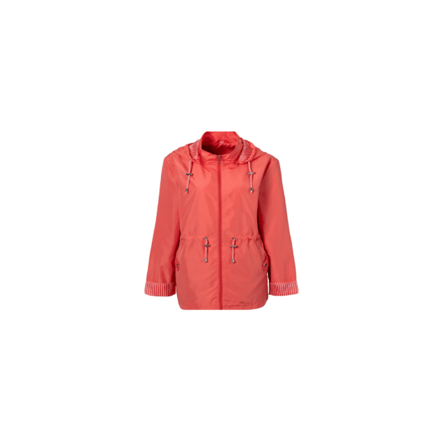 Damen Übergangsjacke Grau, Orange, Pfirsich Jacke mit Kapuze Freizeitjacke Outdoor Regenjacke Windjacke Frühjahrsjacke Restposten