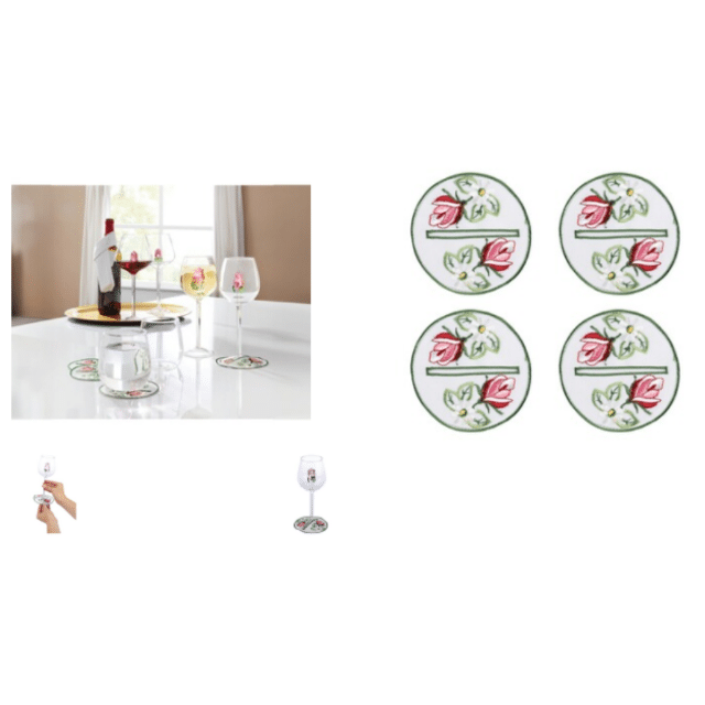 Glass coasters set of 4 drink coasters cup coasters table coasters decoration decoration remaining stock