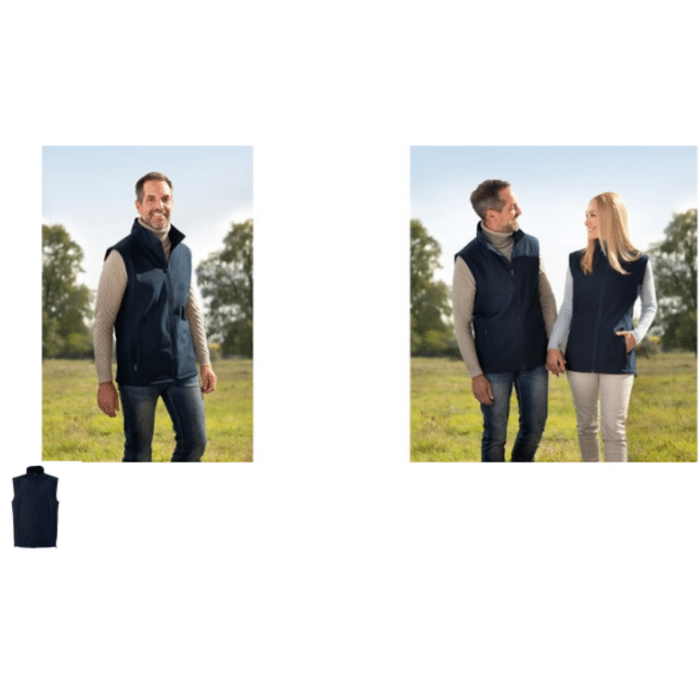 Herren Softshell-Weste Franz Grau Outdoor Übergangsweste Leichte Freizeitweste Oberteil Kleidung Herren-Mode Restposten