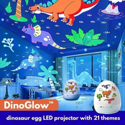 DinoGlow™ 2-in-1 Dinosaurier Ei LED-Projektor amp; Nachtlicht | 21 Dreamy Themen amp; 360 ° Rotation | Großhandel Kinder Stimmungsbeleuchtung