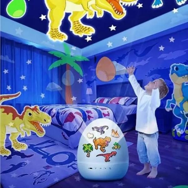 DinoGlow™ 2-in-1 Dinosaurier Ei LED-Projektor amp; Nachtlicht | 21 Dreamy Themen amp; 360 ° Rotation | Großhandel Kinder Stimmungsbeleuchtung