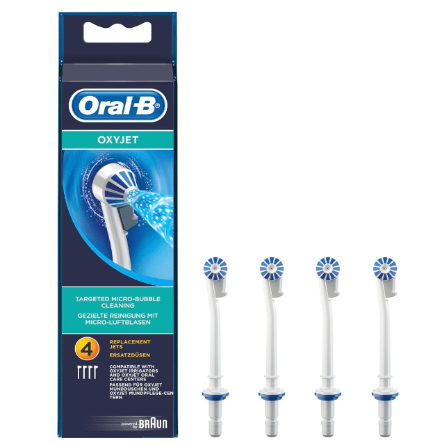 Oral-B ED17-4 OxyJet Ersatzbürstenköpfe – Aufsteckdüsen für OxyJet Munddusche – Neuware