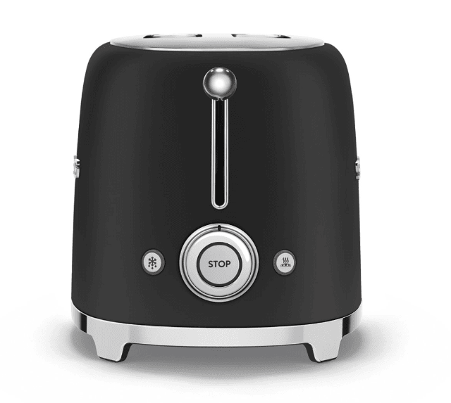 Smeg TSF01BLMEU Toaster – hochwertiger 2-Scheiben-Toaster mit mehreren Bräunungsstufen für gleichmäßig getoastetes Brot. Ikonisches Retro-De