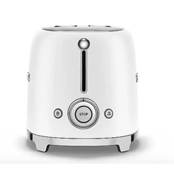 Smeg TSF01WHMEU Toaster – 2-Scheiben-Toaster Mattweiß im Retro-Design – Neuware