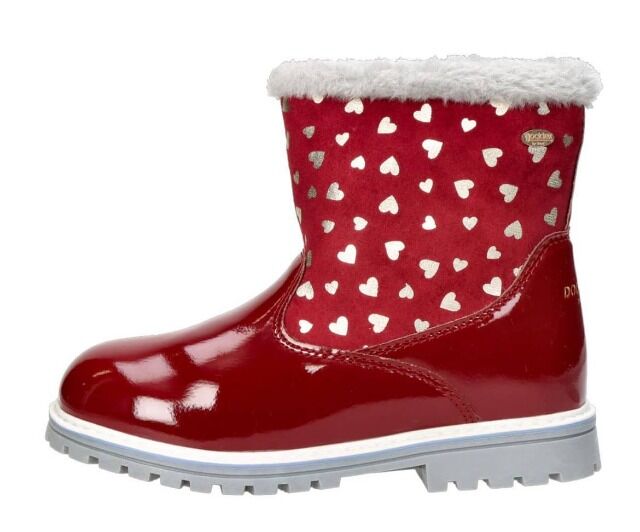 7,50 € Dockers warme Kinderstiefel Kategorie A neu in Originalkartons, Größen 23–30, rot und schwarz, Lagerware Deutschland