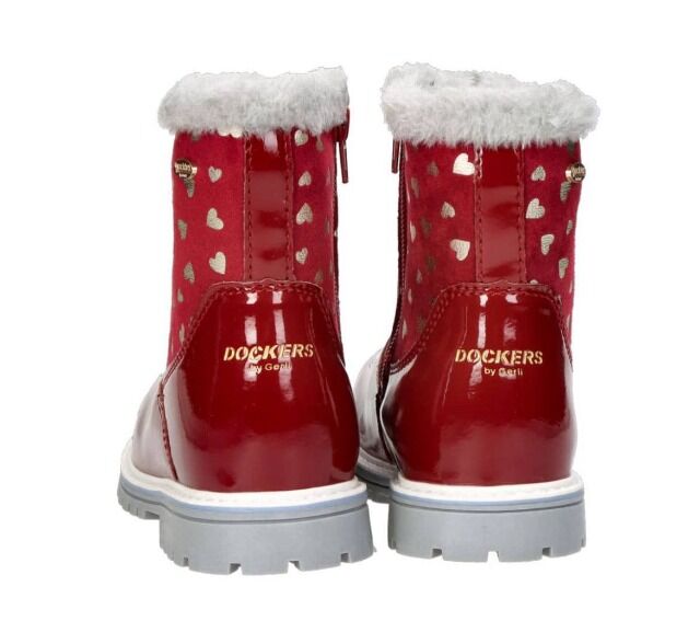 7,50 € Dockers warme Kinderstiefel Kategorie A neu in Originalkartons, Größen 23–30, rot und schwarz, Lagerware Deutschland