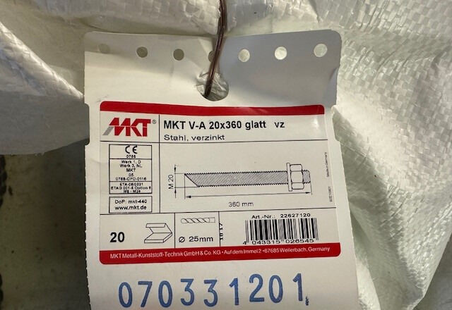 Ankerstangen MKT Schwerlastdübel MKT SL-B Fischer FSA Palette 400