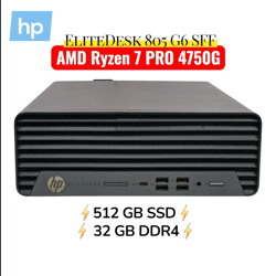 HP EliteDesk 805 G6 SFF – Ryzen 7 PRO 4750G 32 GB RAM 512 GB SSD Windows 11