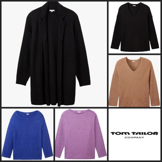 Damenpullover und Cardigans in großen Größen von Tom Tailor