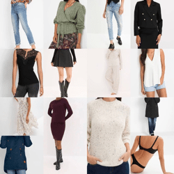 2,10 € Mix stock clothing category A from German catalog, 90 % women's and 10 % men's clothing, new packed, stock Germany