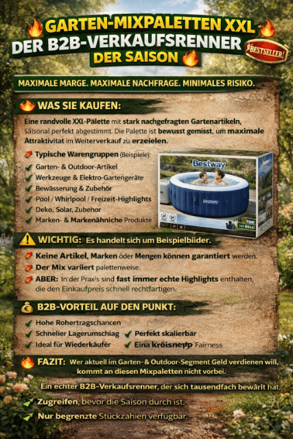 Mega Garten Baumarkt Mixpaletten Mix Palette Secret Deal 2026 Sonderposten zum Aktionspreis nur Neuware