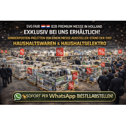 Restposten Paletten Messe Palette von der Postenmesse SVG in Holland - Haushalt und Elektro - Neuware - Einmalig 