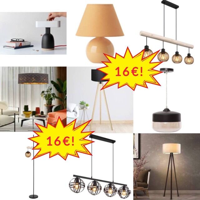 16 € Lampen-Mix Kategorie A/B/C, bekannte Marken, Tisch- und Stehlampen, Mindestmenge ab 25 Stück, Lagerware Deutschland