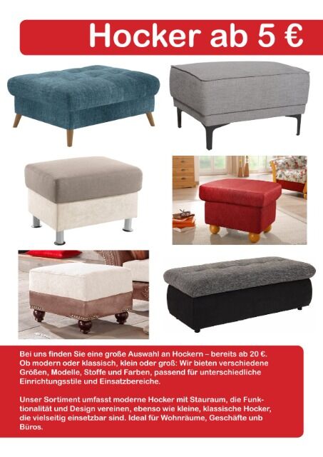 Furniture, stool armchair 2-seater sofa 3-seater sofa from just €5 various models