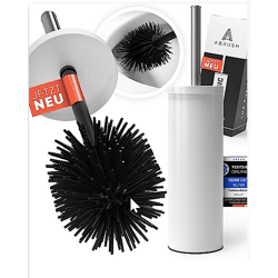 Klobürste Silikon mit geschlossenem Klobürstenhalter [geruchsfrei & hygienisch] Silikon