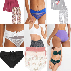 1,50 € Damenwäsche Mix aus deutschen Katalogen, BHs, Tops, Slips, Pyjamas und Bademode, große Größenvielfalt XS–XXXL, Lagerware Deutschland