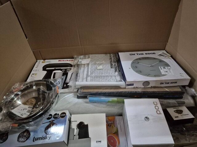 350 € Mix-Palette Stock aus deutschen Marktplätzen, Los 34, 60–70 Stück, Kategorie A/B/C, Haushaltswaren und Technik, Lagerware Deutschland