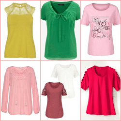 Damen T-Shirts & Blusen-Mix