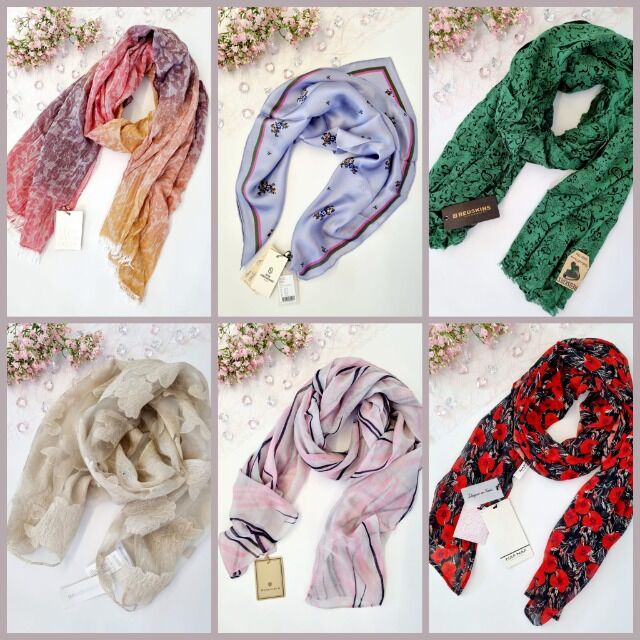 Mix of lightweight scarves 