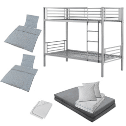 Complete set for two people with divisible bunk bed / loft bed / bunk bed