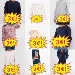 ab 3,00 € Kinderbekleidung Mix Kategorie A, Neuware bekannter Marken, verschiedene Größen, Lagerware Deutschland, schneller Versand