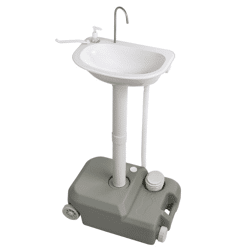 Montafox Mobiles Camping Waschbecken mit Fußpumpe und Seifenspender