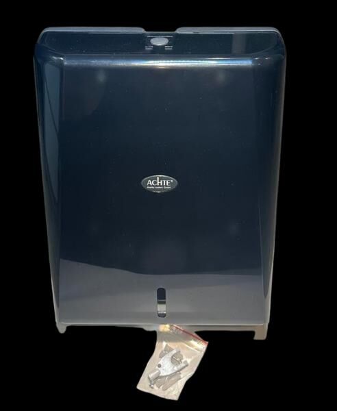 Eighth wall-mounted paper towel dispenser black