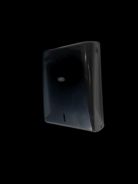 Eighth wall-mounted paper towel dispenser black
