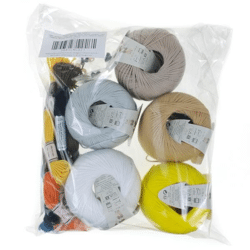 Amigurumi-Bausatz - Garne DMC 21 Schnabel + Rhinozeros + Schwan + Dromader +