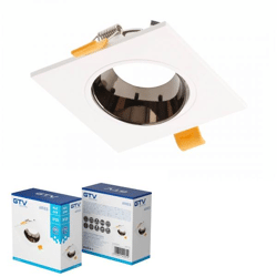 ARIES Strahlergehäuse, IP20, PC, Ø90*30 mm, rund, weiß-gold