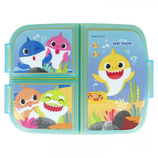 Baby Shark - Brotbox mit 3 F&auml;chern