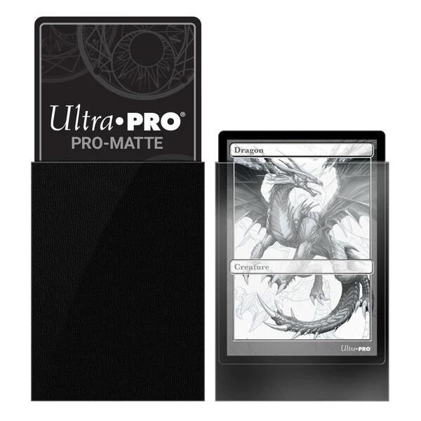 Black PRO-Matte Standard Deck Protector Sleeves (100)