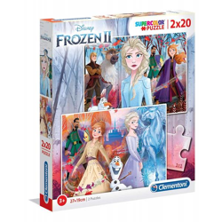 Clementoni 24759 - 2 x 20Teile Puzzle - Disney Frozen 2 / Die Eiskönigin 2