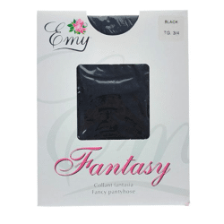 Damenstrumpfhose Emy Fantasia Glamour Schwarz TG3/4 MIX