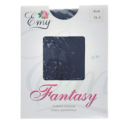 Damenstrumpfhose Emy Fantasia Stencil Blau TG3 TG4 MIX