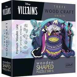 Disney Villains - Wooden jigsaw puzzle special shape 500 + 5