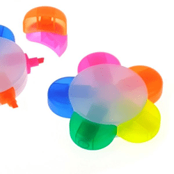 FLOWER mehrfarbiger Textmarker