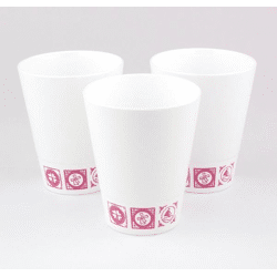 FREE TIME Becher 300 ml, weiß und rosa