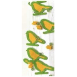 Filzgirlande BIRDS gelb und grün 1,60 m